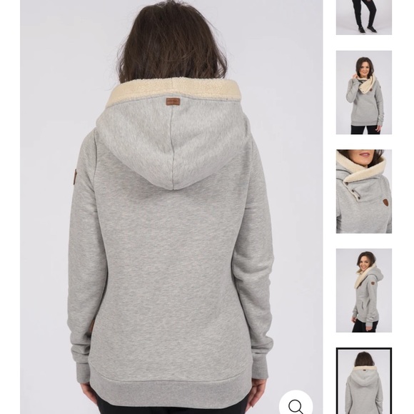 Women’s Pullover with Sherpa Lined Hood - Picture 3 of 9